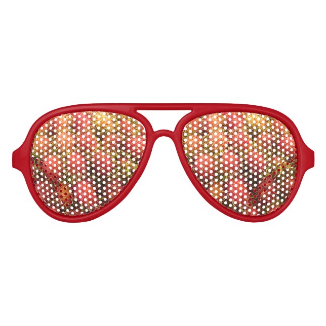 Lunettes De Fête Aviateur Fruit tropical Rambutan (Devant)
