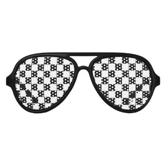 Lunettes De Fête Aviateur Indicateur À damiers