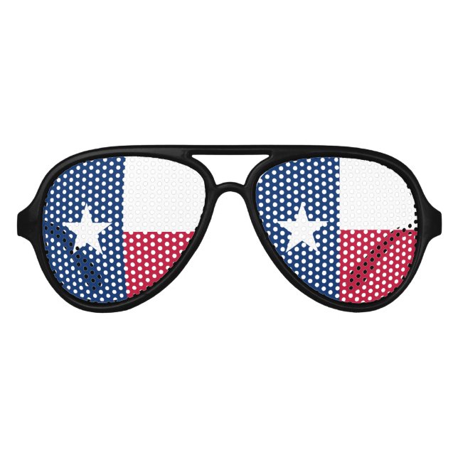 Lunettes De Fête Aviateur Indicateur d'état du Texas (Devant)