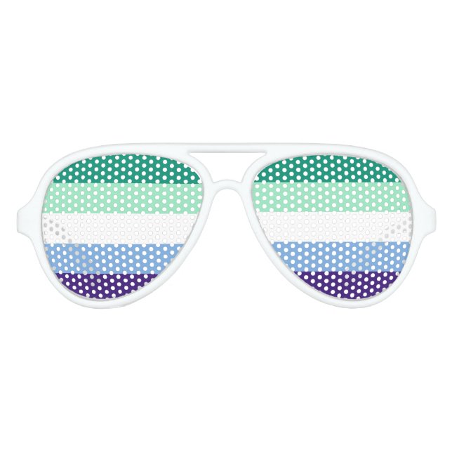 Lunettes De Fête Aviateur Indicateur gay pride (Devant)