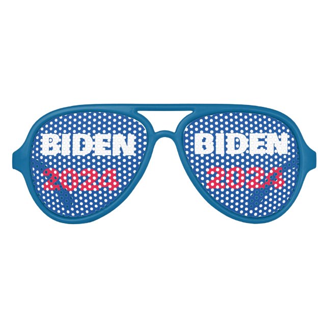 Lunettes De Fête Aviateur Je suis Ridin With Biden (Devant)