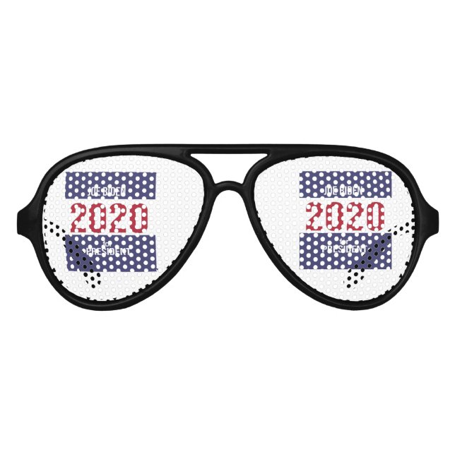 Lunettes De Fête Aviateur Joe Biden pour l'élection présidentielle 2020 USA (Devant)