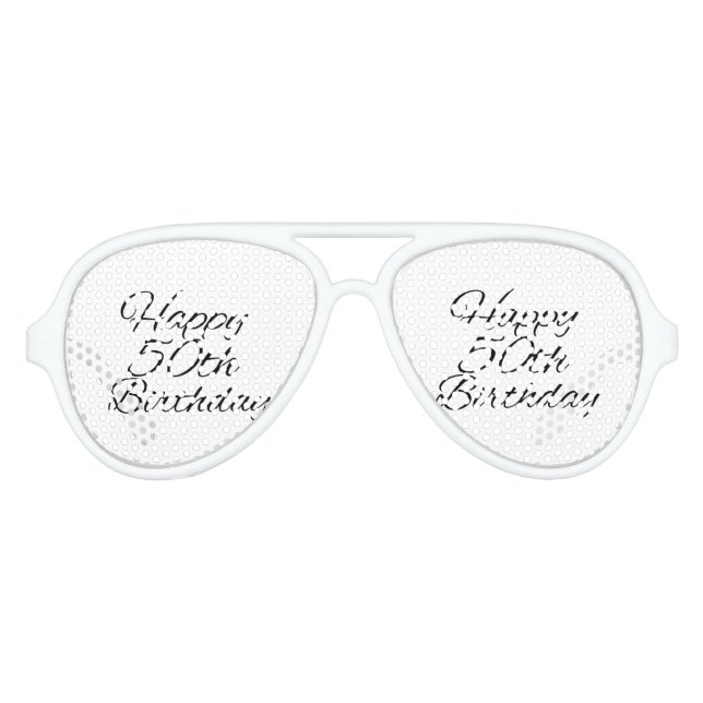 Lunettes De Fête Aviateur joyeux 50e anniversaire (Devant)