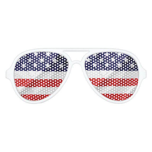 Lunettes De Fête Aviateur Le drapeau des États-Unis d'Amérique (Devant)