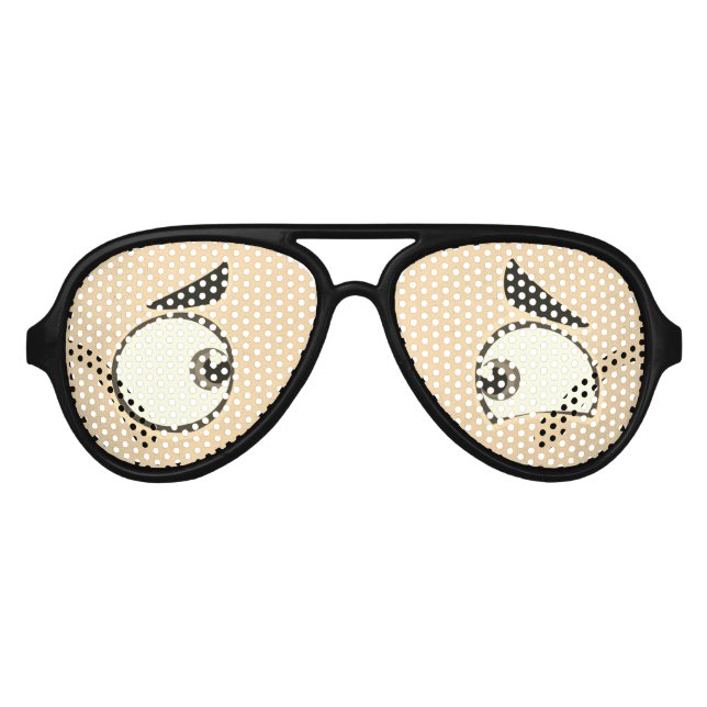 LUNETTES DE FÊTE AVIATEUR LES YEUX D'ÉMOJI. FUNNY COMICS CARTOON EYES (Devant)