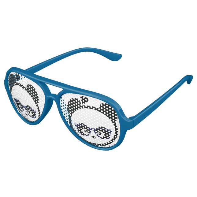 Lunettes De Fête Aviateur Love Panda® (Angle)