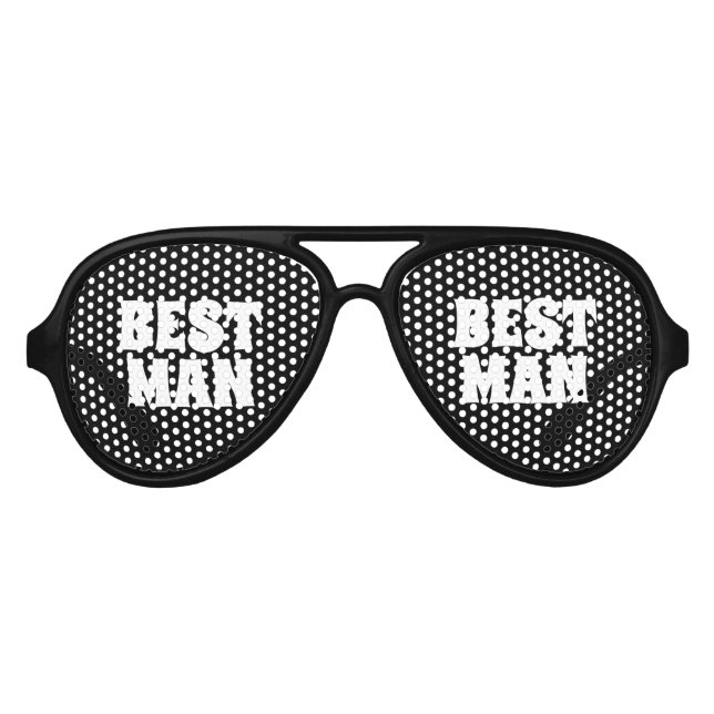 Lunettes De Fête Aviateur Meilleur Homme Groomsman Mariage Fête Cadeau Favor (Devant)
