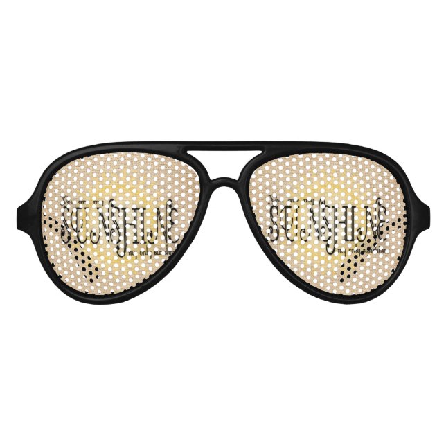 Lunettes De Fête Aviateur Mon soleil sur Burlap (Devant)