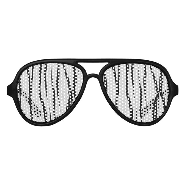 Lunettes De Fête Aviateur Motif Tiger Stripes (Devant)