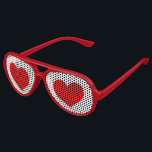 Lunettes De Fête Aviateur Naughty Red Hearts Funny<br><div class="desc">Naughty Red Hearts Funny</div>