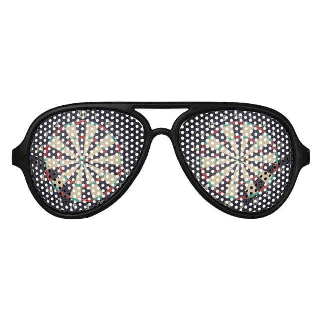 Lunettes De Fête Aviateur Oeil De Balle Dans Le Tableau De Bord, (Devant)