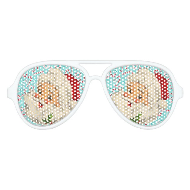 Lunettes De Fête Aviateur Père Noël avec menthe poivrée (Devant)