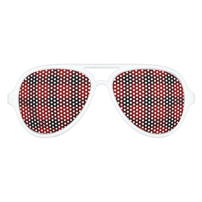 Lunettes De Fête Aviateur Red buffalo plaid (Devant)