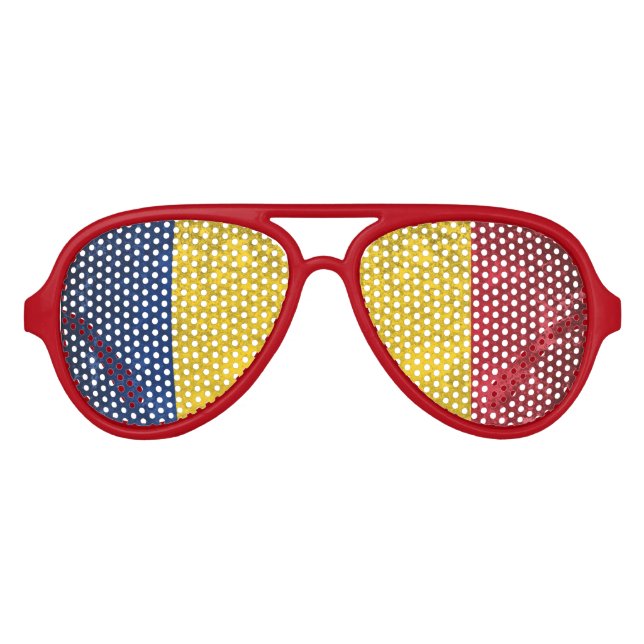 Lunettes De Fête Aviateur Roumanie (Devant)
