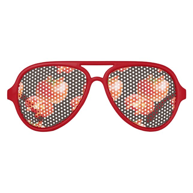 Lunettes De Fête Aviateur Tomate fraîche (Devant)