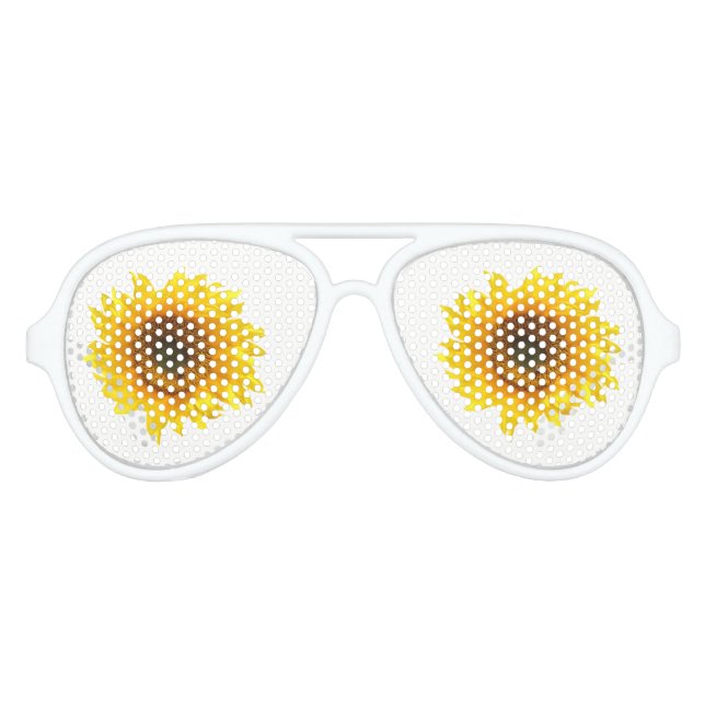 Lunettes De Fête Aviateur tournesol jaune (Devant)