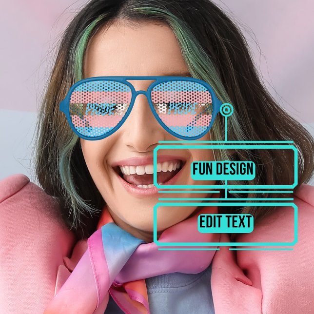 Lunettes De Fête Aviateur Transgenre Pride Célébration Aviateur Lunettes de  (Please enjoy our design and see the others in the collection.)