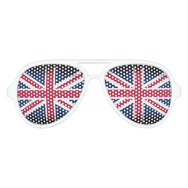 Lunettes De Fête Aviateur Union Flag, Union Jack pour les patriotes britanni (Devant)