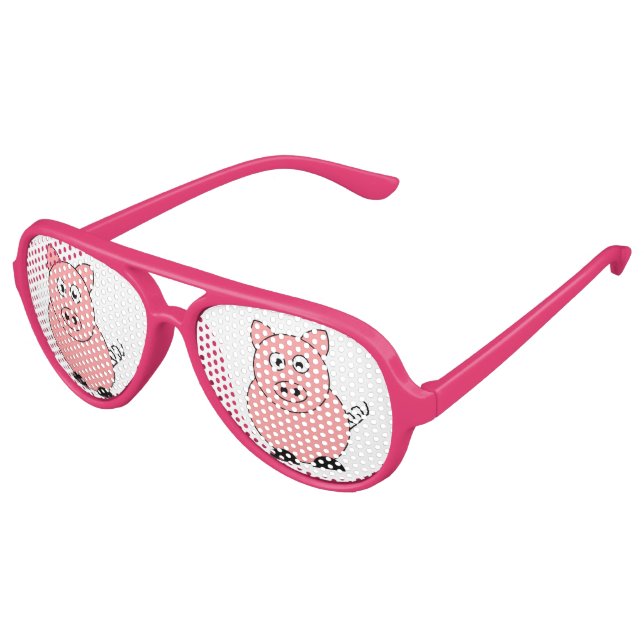 Lunettes De Fête Aviateur Verres de partie de porc (Angle)