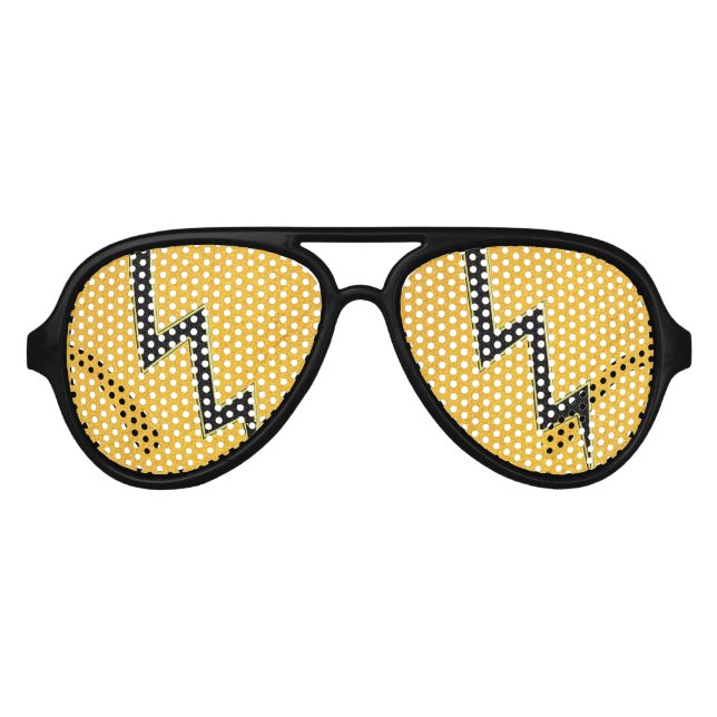 Lunettes De Fête Aviateur Verrou de foudre (Devant)