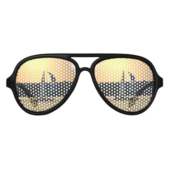 Lunettes De Fête Aviateur voile-51 (Devant)