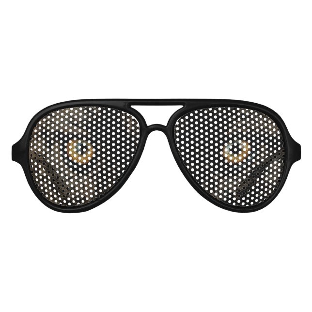 Lunettes De Fête Aviateur Yellow Grey Wolf Eyes - Faune (Devant)