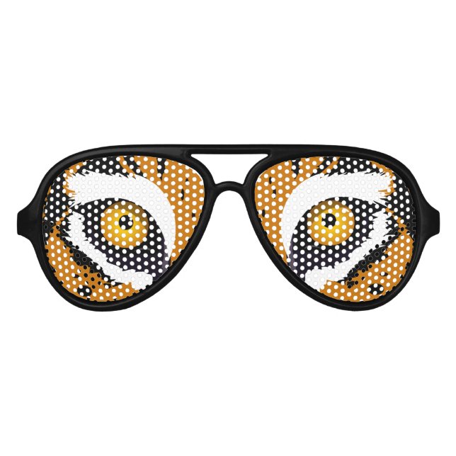 Lunettes De Fête Aviateur Yeux de tigre (Devant)