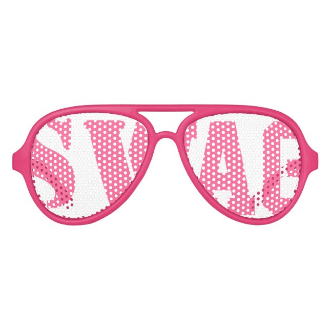 Lunettes de fête de swag rose (Devant)