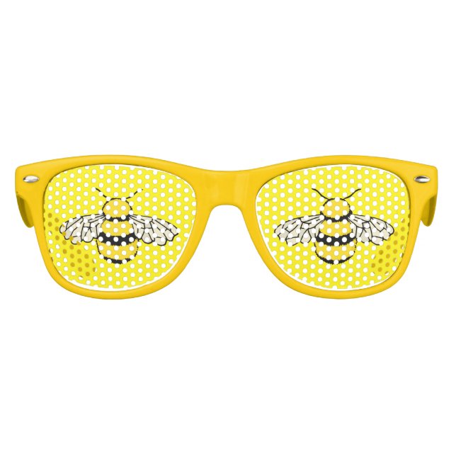 Lunettes De Fête Enfant Carton d'abeille Jaune (Devant)