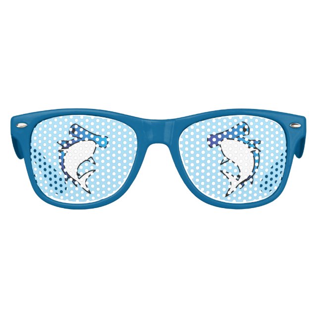 Lunettes De Fête Enfant Cartoon requin à tête de marteau bleu mou (Devant)