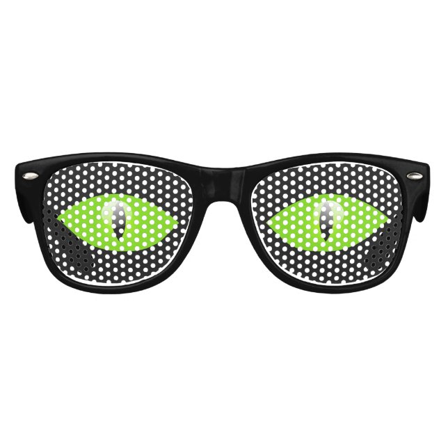 Lunettes De Fête Enfant Chat fou Lady Green Cat Party Shades (Devant)