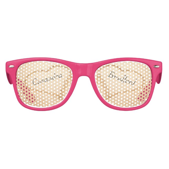Lunettes De Fête Enfant Chic Beach Wedding 2 Heart Sand Wedding faveurs (Devant)