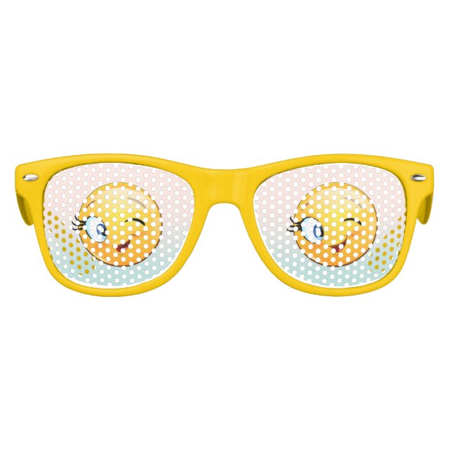 Lunettes De Fête Enfant Cool branché Winking Face E moji (Devant)