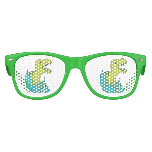 Lunettes De Fête Enfant Dinosaure Vert Cute/Oeuf (Devant)