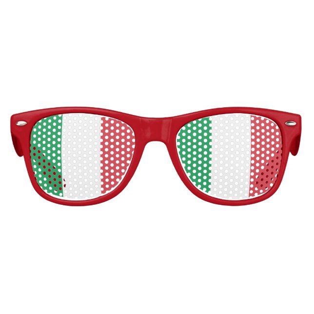Lunettes De Fête Enfant Drapeau italien, Drapeau italien amusant (Devant)
