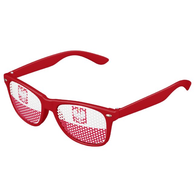 Lunettes De Fête Enfant Drapeau polonais (Angle)