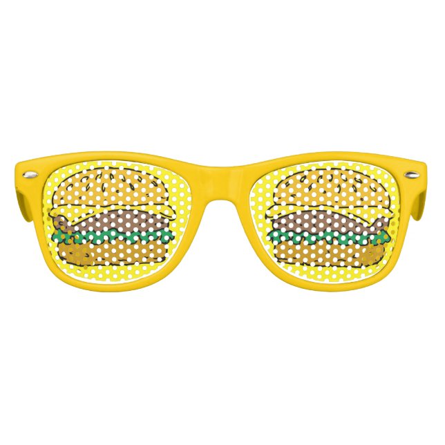Lunettes De Fête Enfant Enfants BBQ Grill Party Cartoon Cheese Burgers (Devant)