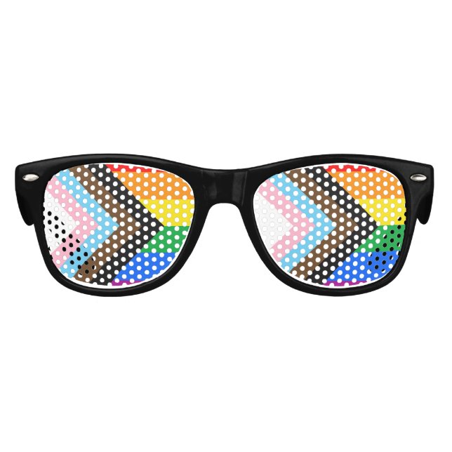 Lunettes De Fête Enfant Fierté de progrès LGBTQ+ (Devant)