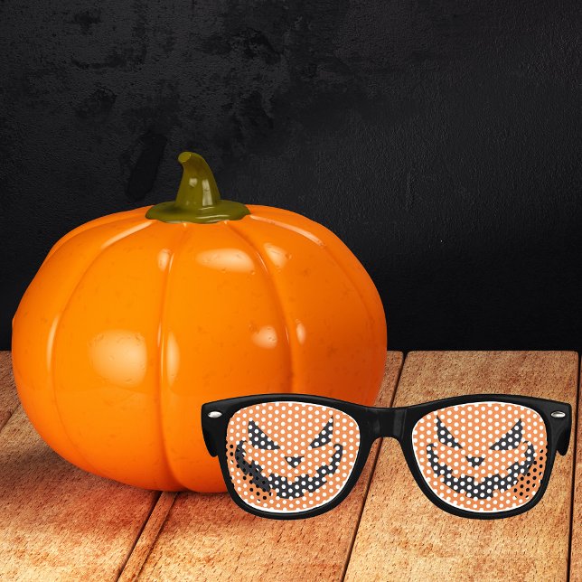 Lunettes De Fête Enfant Halloween Jack-o'-lantern Éffrayant Orange (Créateur téléchargé)