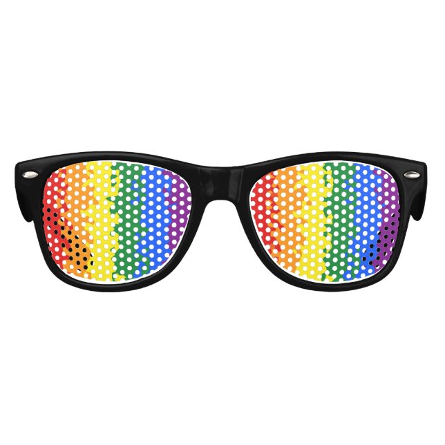 Lunettes De Fête Enfant Indicateur Gay pride Abstrait (Devant)