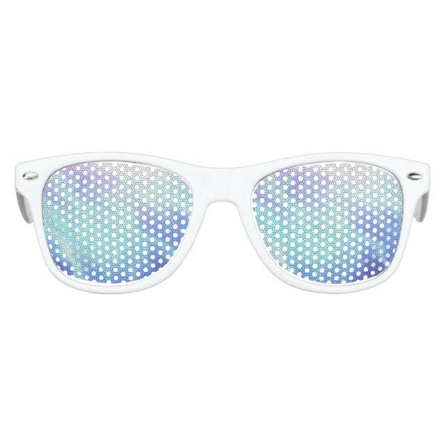 Lunettes De Fête Enfant Joli Aqua bleu violet pastel carrelage mosaïque (Devant)