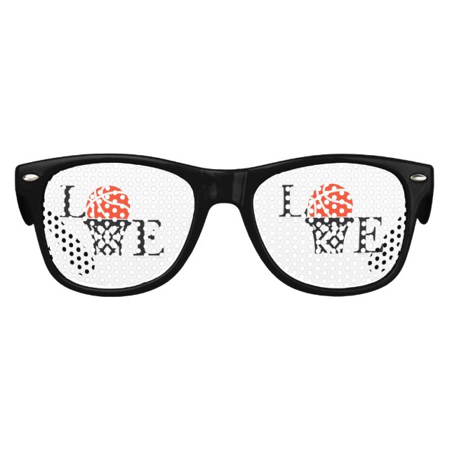 Lunettes De Fête Enfant Joueuse de basket-ball, fille de basket-ball Anniv (Devant)