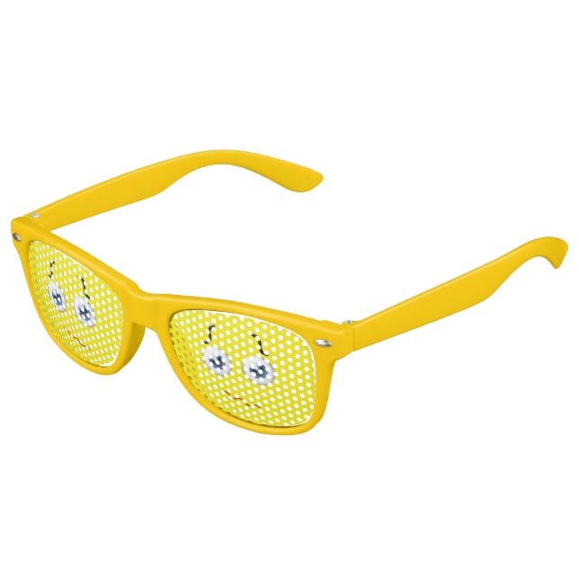 Lunettes De Fête Enfant Mignonne Emoji Jaune (Angle)