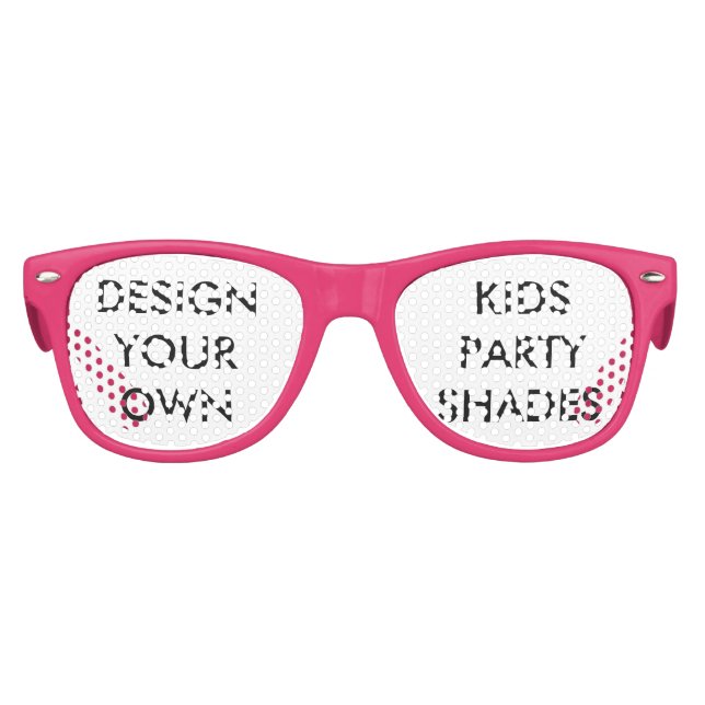 Lunettes De Fête Enfant Personnalisé Enfants Rose Retro Tons (Devant)