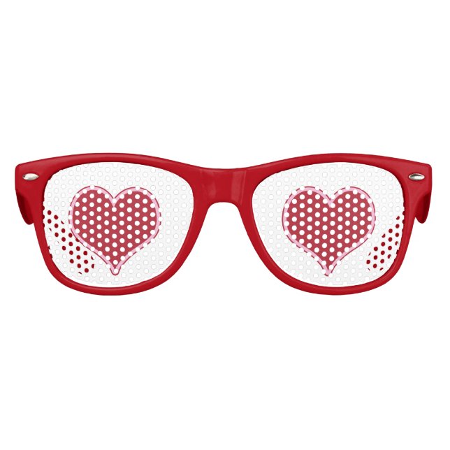 Lunettes De Fête Enfant Saint Valentin Coeurs rouges Amour (Devant)