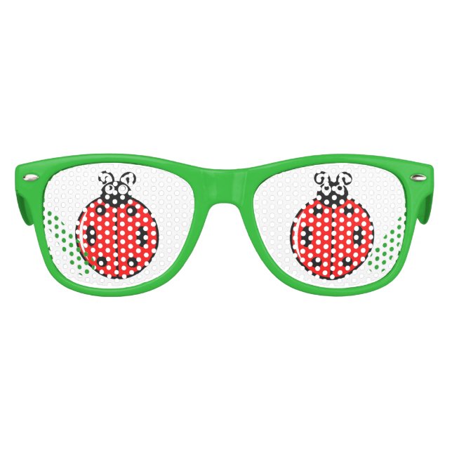 Lunettes De Fête Enfant Trois Petits Ladybugs - Enfants Retro Party Shades (Devant)