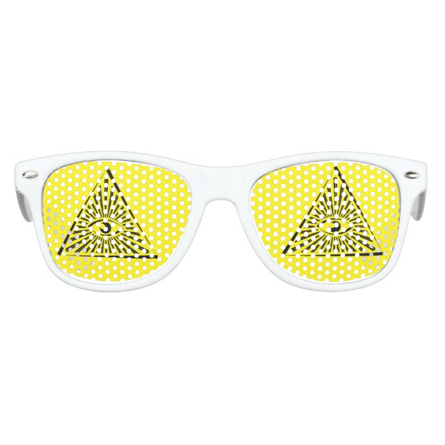 LUNETTES DE FÊTE ENFANT YEUX ILLUMINATES PYRAMIDES. YEUX ENIGMATIENS. (Devant)