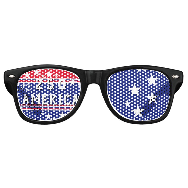 Lunettes De Fête Retro 250 AMÉRIQUE Blanc (Devant)