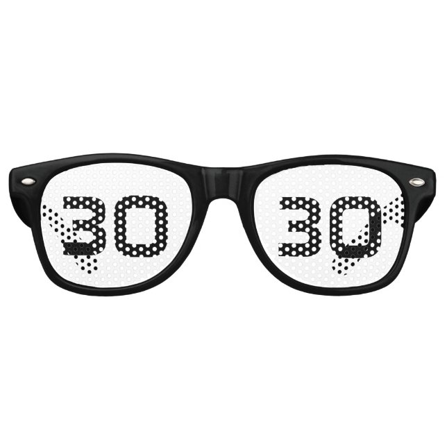 Lunettes De Fête Retro 30e anniversaire Modèle (Devant)