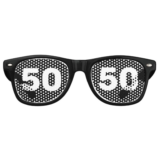 LUNETTES DE FÊTE RETRO 50E ANNIVERSAIRE 50 NOVELTY SOLEIL TONS (Devant)